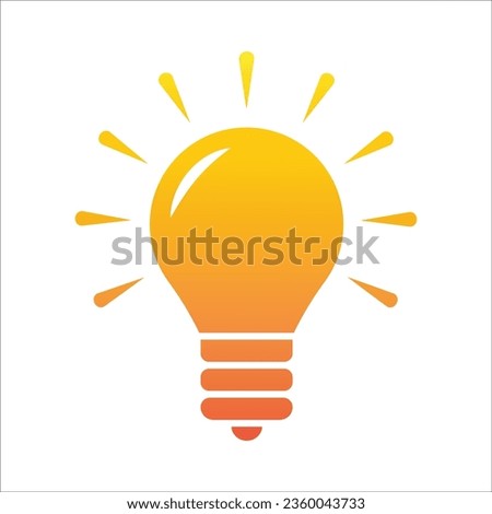 Plight bulb icon simple design art eps 10
