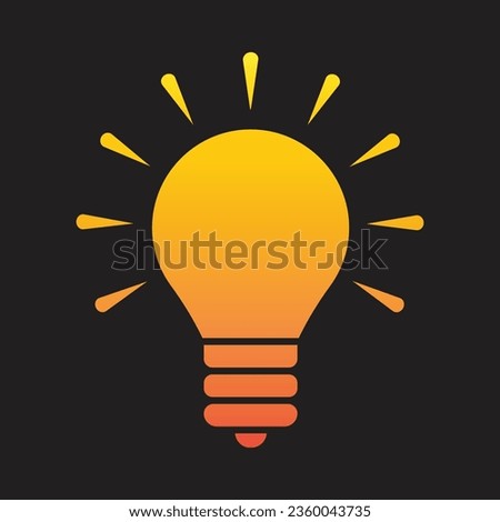 Plight bulb icon simple design art eps 10