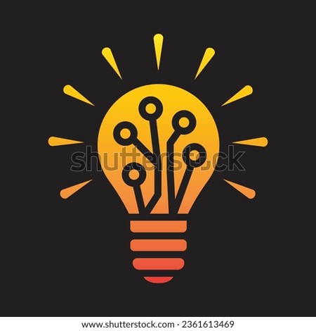 Plight bulb icon simple design art eps 10
