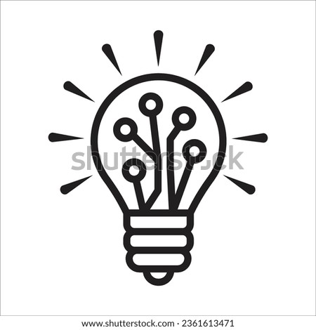 Plight bulb icon simple design art eps 10