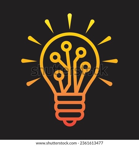 Plight bulb icon simple design art eps 10