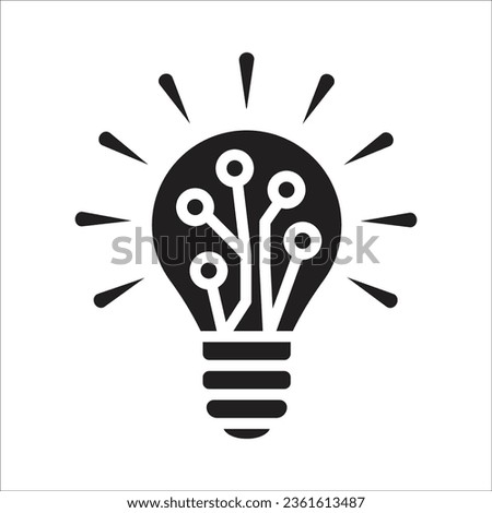 Plight bulb icon simple design art eps 10
