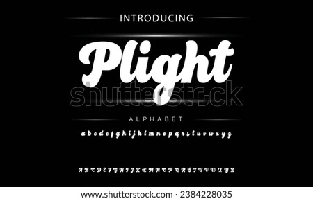 Plight Vintage decorative font  with label design and background pattern