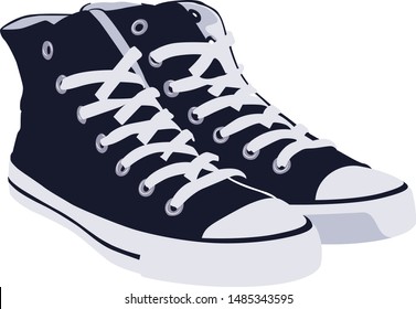 plimsoll shoe realistic vector illustration