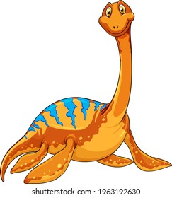 A pliosaurus dinosaur cartoon character illustration