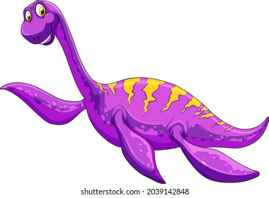 A pliosaurus dinosaur cartoon character illustration