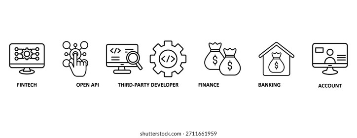 Concepto de Ilustración vectorial de íconos de Web de Anuncio de PLM para la gestión del ciclo de vida del producto con un ícono de innovación, desarrollo, fabricación, entrega, ciclo, análisis, planificación, estrategia y mejora