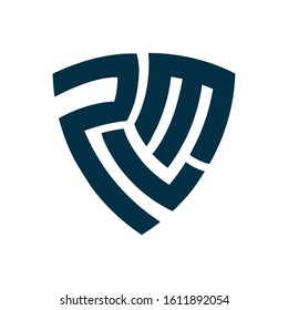PLM Letter Logo Design Template Vector. P L and M lettering,initial letter plm modern
