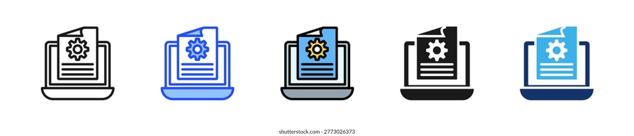 Plm Setup Icon Collection With Multiple Styles