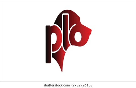 PLO bajo diseño de Vector de logotipo de letra de polietileno. PLO diseño de logotipo de poliéster inferior. Logotipo de poliéster bajo.