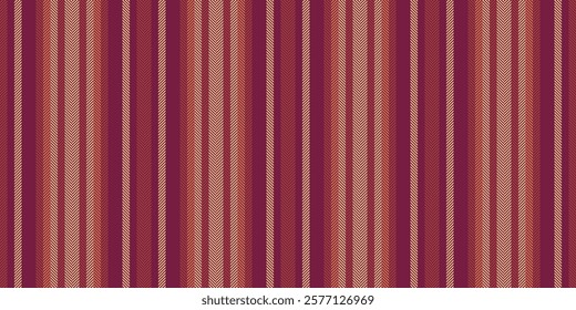 Plose up pattern stripe vertical, rich texture fabric vector. Mraph textile seamless background lines in pink and red colors palette.