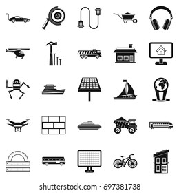 Plot icons set. Simple set of 25 plot vector icons for web isolated on white background