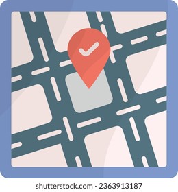 Plot Location on Digital Map concept, Construction Site Marker vector color icon design, Handyman Services symbol, House Repairing sign, Civil Engineering and Building Contractor stock illustration