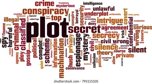 Plot word cloud concept. Vector illustration