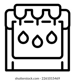 Plotter format icon outline vector. Printer machine. Office device