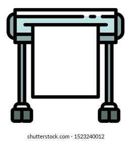 Plotter icon. Outline plotter vector icon for web design isolated on white background