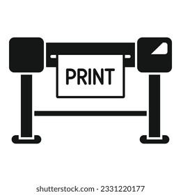 Plotter print icon simple vector. Printer machine. Ink offset