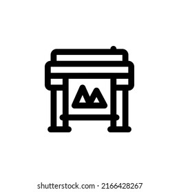 plotter vector icon. computer component icon outline style. perfect use for logo, presentation, website, and more. simple modern icon design line style