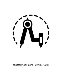 Plotting icon in vector. Logotype