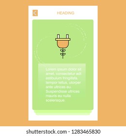 Plough mobile vertical banner design design. Vector