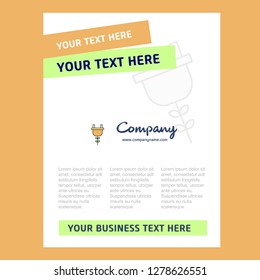 Plough Title Page Design for Company profile ,annual report, presentations, leaflet, Brochure Vector Background