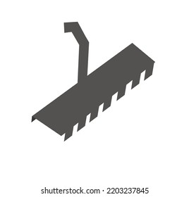 plow harrow icon on white background