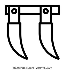 Plow icon line style transparent