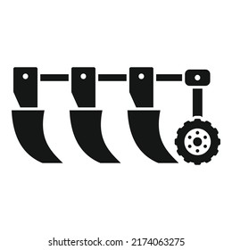 Plow icon simple vector. Farmer field. Farming production