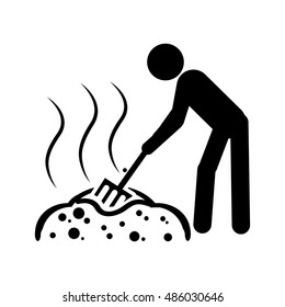 Plowing icon illustration isolated vector sign symbol