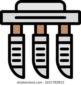 Diseño de icono de línea de arado lleno