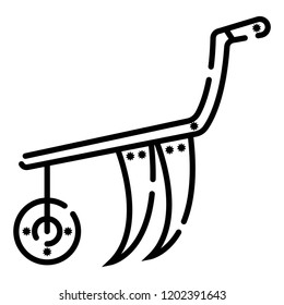 Plowing machine icon vector illustration