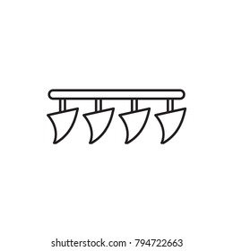 plowing tool icon illustration isolated vector sign symbol