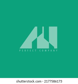 PLQ initial based vector logo. Abstract geometric shapes logo isolated on teal colored background. Suitable for brand, product, company, business, and technology.