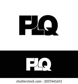 vector de diseño de logotipo de monograma de carta PLQ