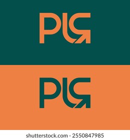 PLR-Buchstabe Logo-Design auf anderem Hintergrund. PLR kreative Kreis Buchstaben Logo-Konzept. PLR-Buchstabendesign.
