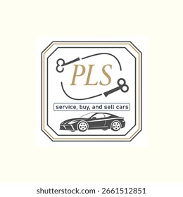 PLS Ilustraciones vectoriales de diseño de logotipos, servicio, compra, venta de ilustraciones de diseño de Vector de logotipos de letras