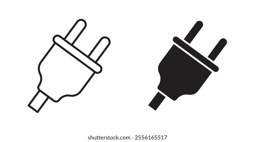 Plug adapter Filled flat icons set for apps and web ui designs.