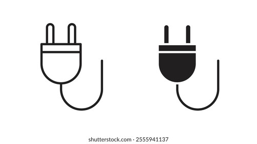 Plug adapter flat simple vector symbols illustration.