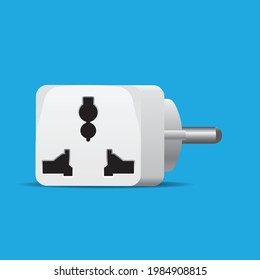 Plug adapter icon isolated on background vector illustration.