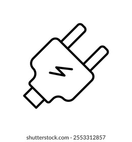 Plug adapter icon isolated on white background