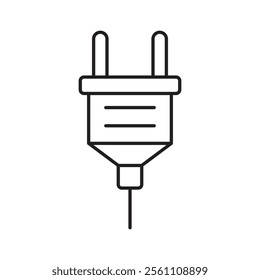 Plug adapter icon Outline vector line symbol