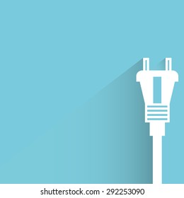 plug in blue background, shadow and flat theme