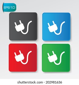 Plug buttons,vector