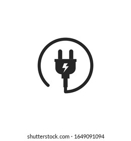 Plug Cable Icon vector sign isolated for graphic and web design. Plug Cable symbol template color editable on white background.