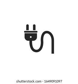 Plug Cable Icon vector sign isolated for graphic and web design. Plug Cable symbol template color editable on white background.