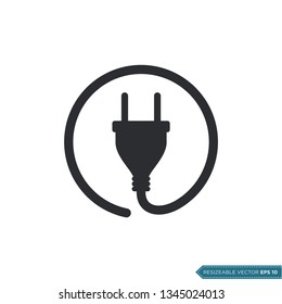 Plug Cable Icon Vector Template