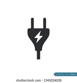 Plug Cable Icon Vector Template