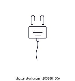 Símbolo de símbolo de iconos de cable de enchufe elementos vectoriales para web infográfica
