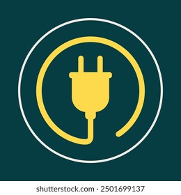 Plug Cable trendy icon ready abstract beautiful vector illustration colorful artwork design.eps