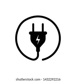 Plug Cable Vector Icon Design Template